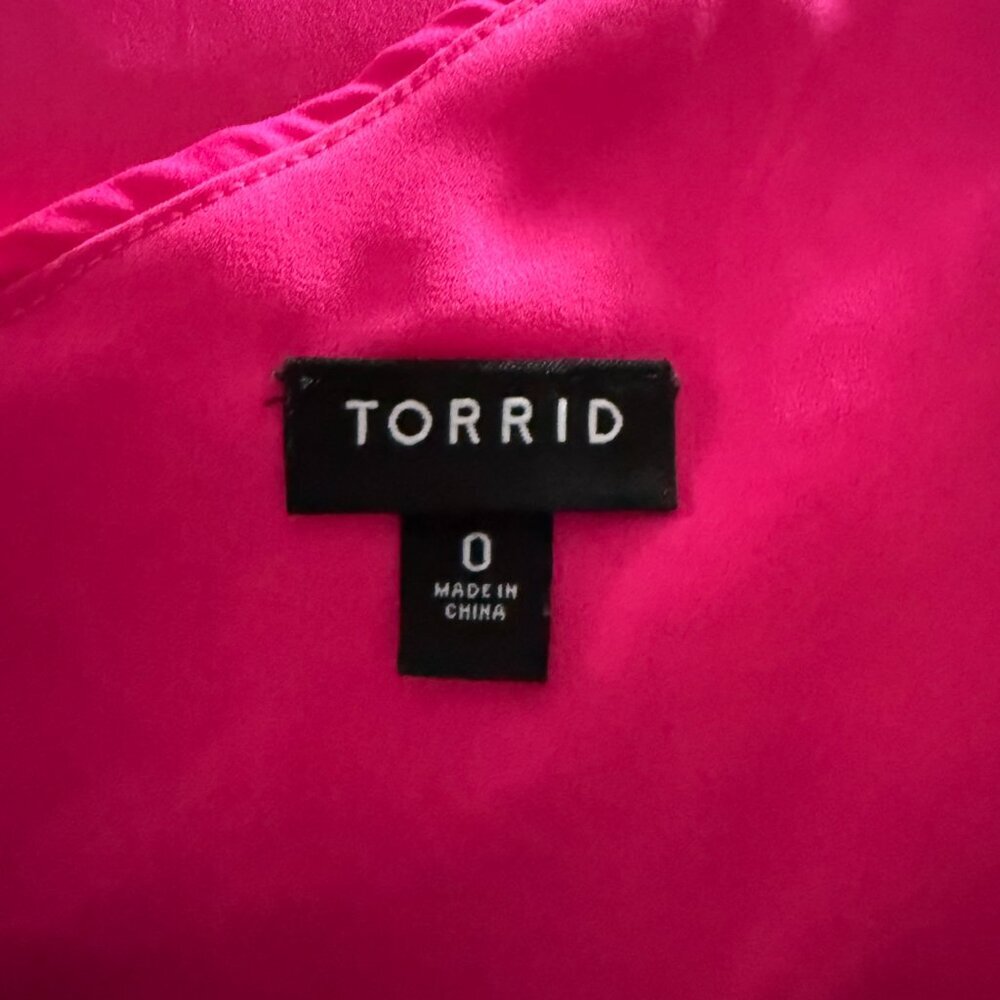 Hot Pink Torrid Sophie Sequin Swing Cami Size 0 Babydoll Y2K - Picture 5 of 6